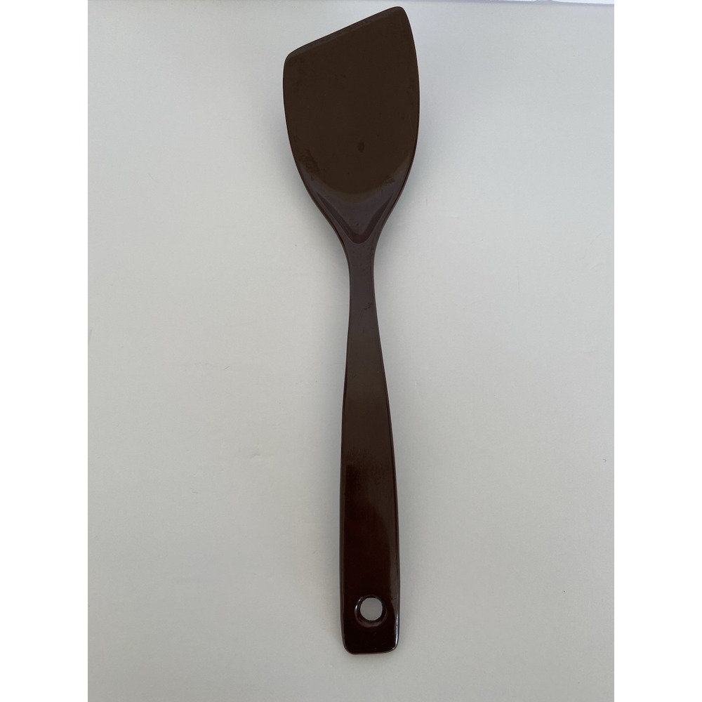 Melamine Solid Spatula Turner Brown Angled Denmark  - 1970 Vintage